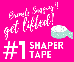 Cleavage Sculpting with Perky Pear breast shaper tape
